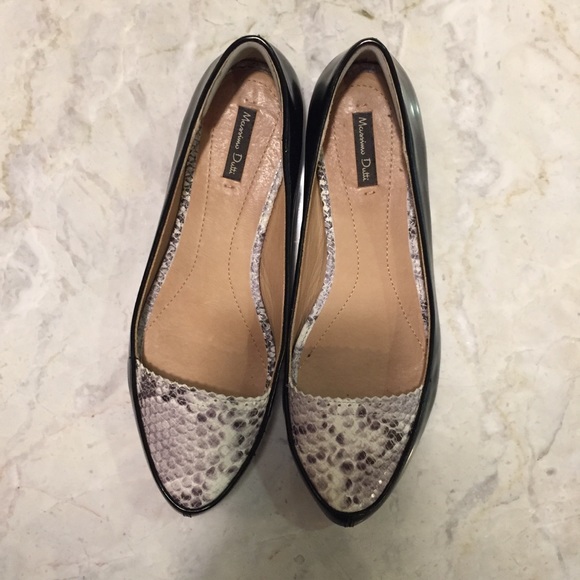 massimo dutti snakeskin shoes